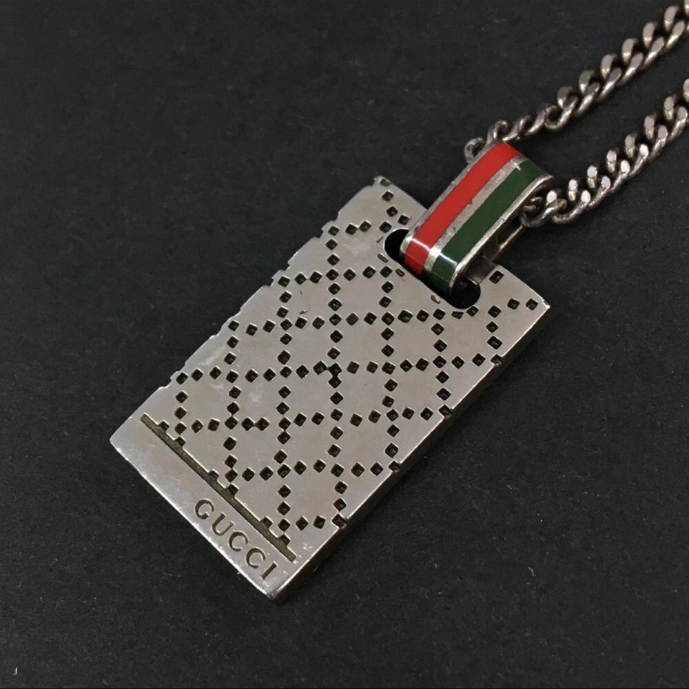 AUTH Gucci GG Sherry Line Pendant Necklace 925 Silver - Picture 2 of 7